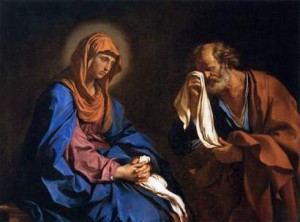 Saint Peter Weeping in the Presence of the Sorrowful Mother by Guercino, 1647.